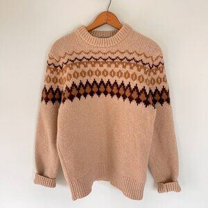 Vintage L.L.Bean Lambswool Fair Isle Fisherman Sweater